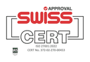 Swiss Approval certification mark, ISO 27001:2022, certificate number 372-02-270-00453, IAS accredited