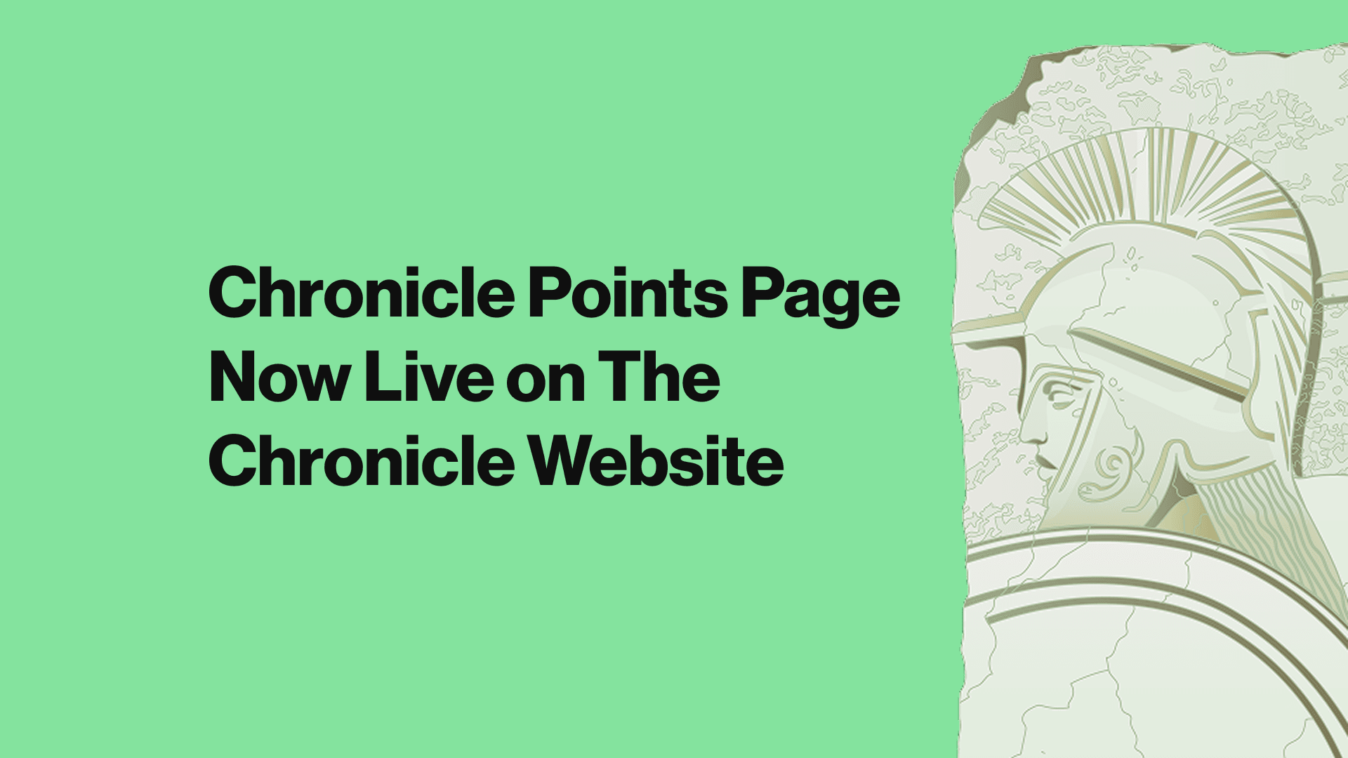 Chronicle Points Page Now Live on The Chronicle Website